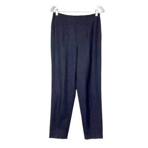 Gunext Blue Wool Blend Side Zip High Waist Trouser Pants size 8 made in Italy